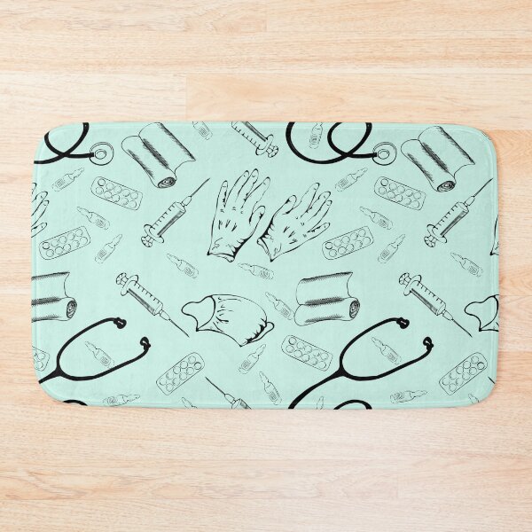 Item preview, Nice blue green medical pattern designed and sold by WeMadeOurWorld.