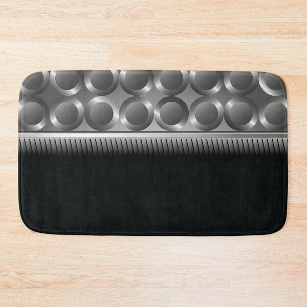 Item preview, Metallic Chrome Circle Accented By Black Stripe Steampunk Pattern designed and sold by infinitygrafix.