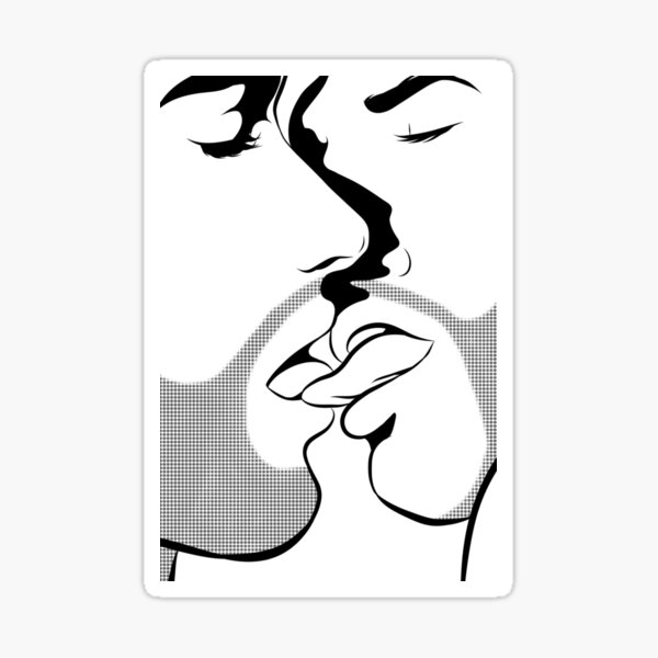 Queer Pop Art French Kiss Sticker