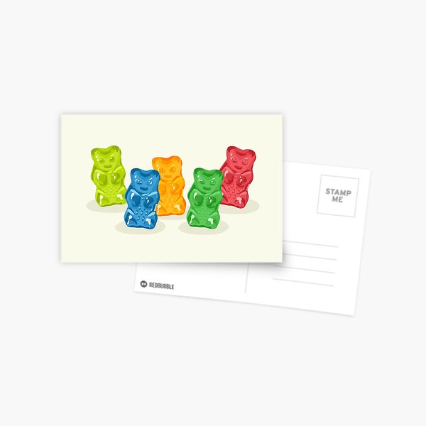 Wie Viele Gummibärchen Sind In Einer Mini Tüte Postkarten: Gummib%C3%A4rchen | Redbubble