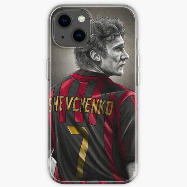 Andriy Shevchenko - AC Milan Football Artwork iPhone Soft Case