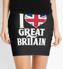 I love Great Britain with British flag Mini Skirt