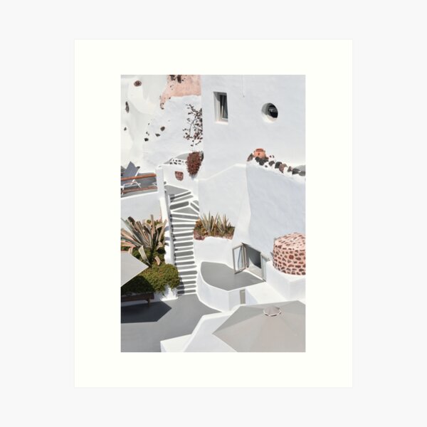 Architecture in Santorini Art Print