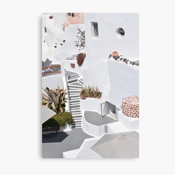 Architecture in Santorini Metal Print