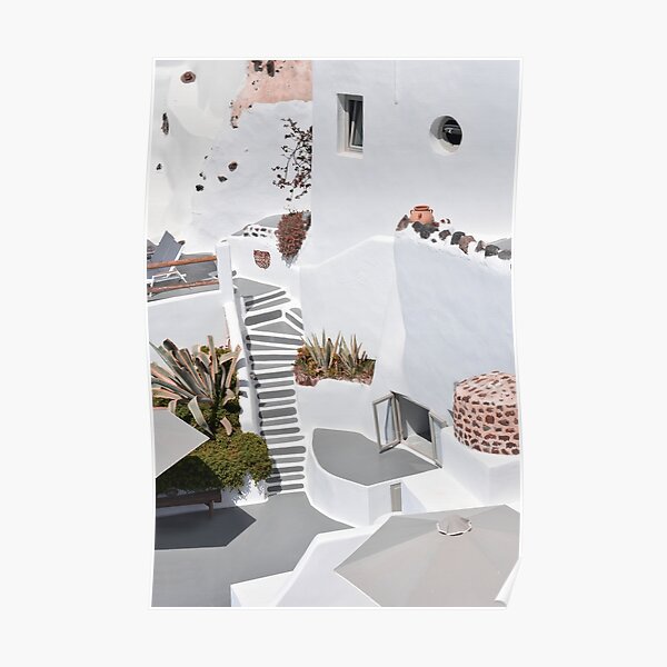 Architecture in Santorini Poster
