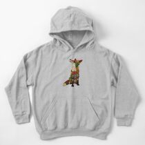 floral fox Kids Pullover Hoodie