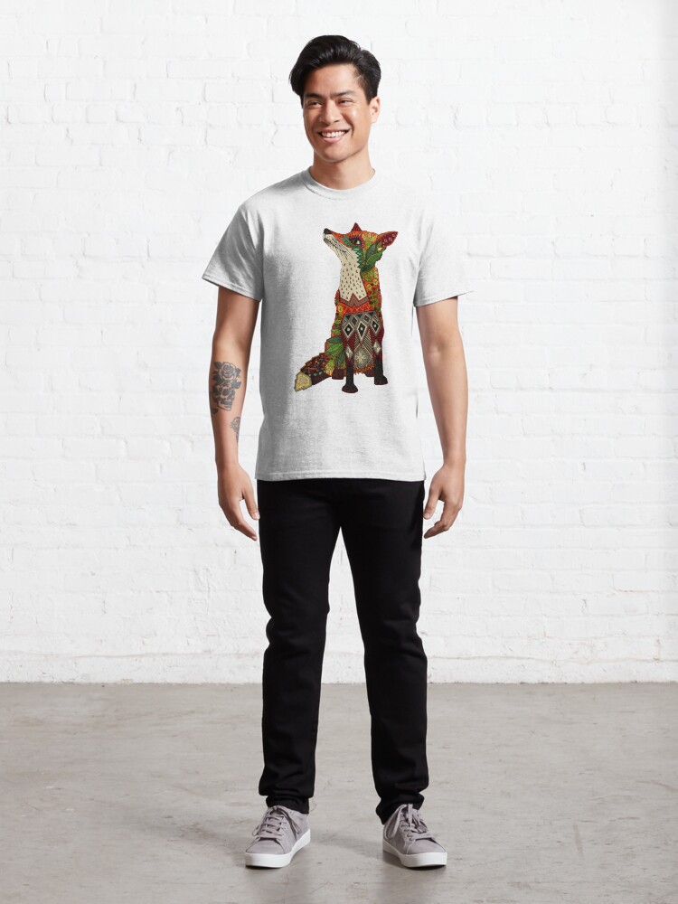 Alternate view of floral fox Classic T-Shirt