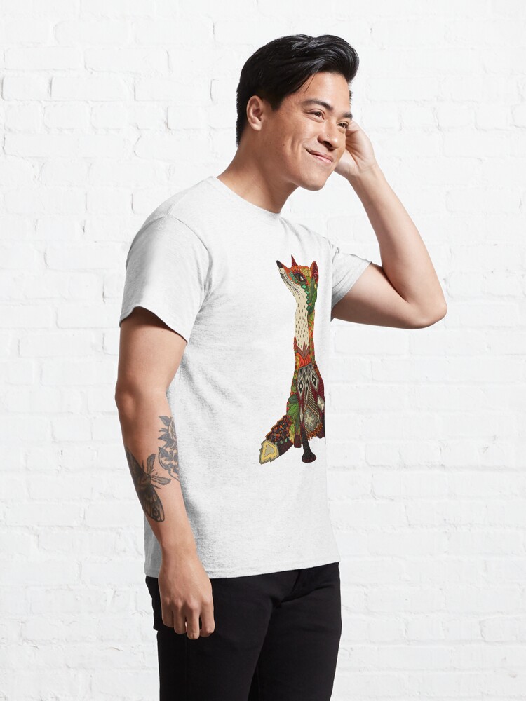 Alternate view of floral fox Classic T-Shirt