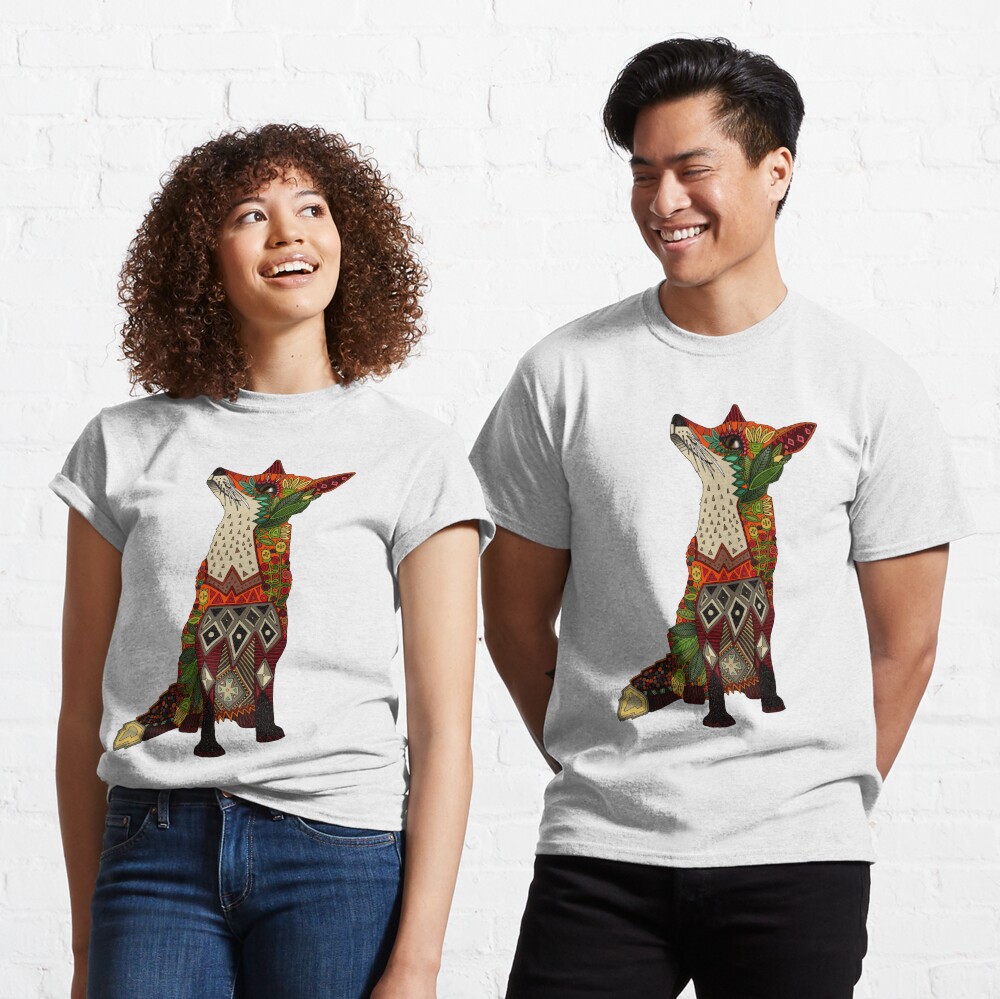 floral fox Classic T-Shirt
