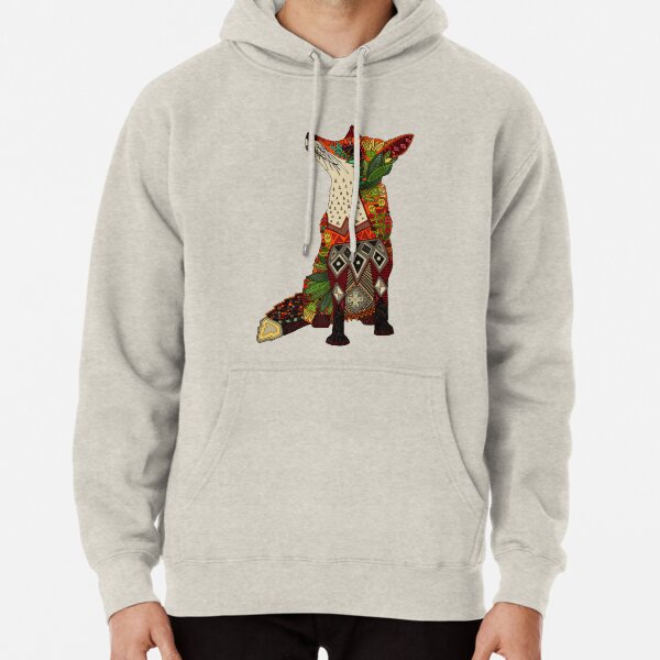 floral fox Pullover Hoodie