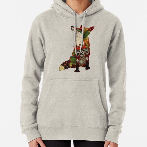 floral fox Pullover Hoodie