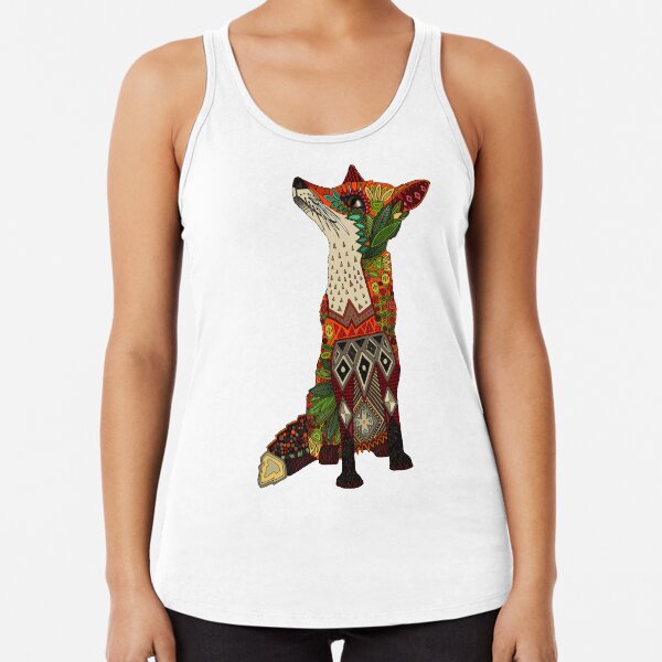 floral fox Racerback Tank Top