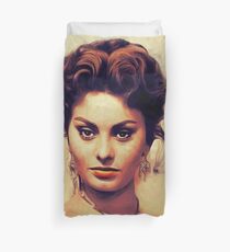 Sophia Loren, Vintage Hollywood Legend Duvet Cover