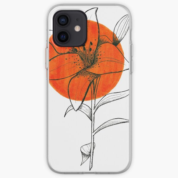 Bright Orange Tiger Lily Flower iPhone Soft Case