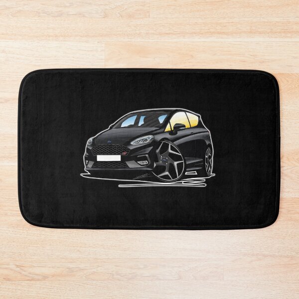 Item preview, Ford Fiesta ST (Mk8) Black - Caricature Car Art designed and sold by Yeomans Cartoons.