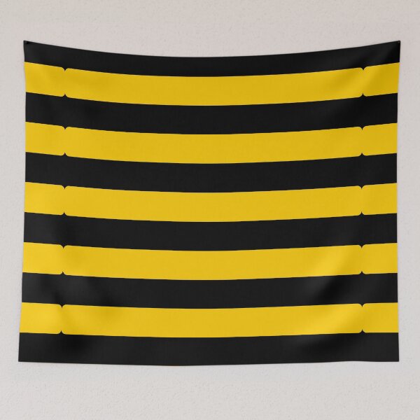 Item preview, Bee pattern black and yellow stripes designed and sold by siwabudda.