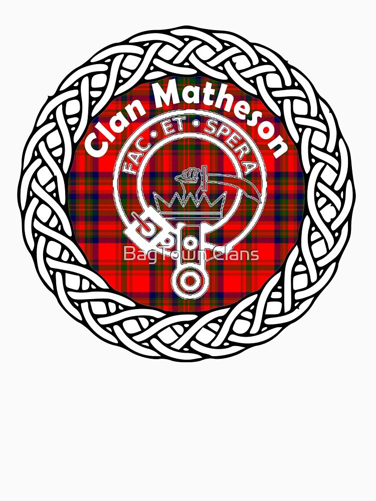 "Clan Matheson surname last name tartan crest badge" Tshirt for Sale