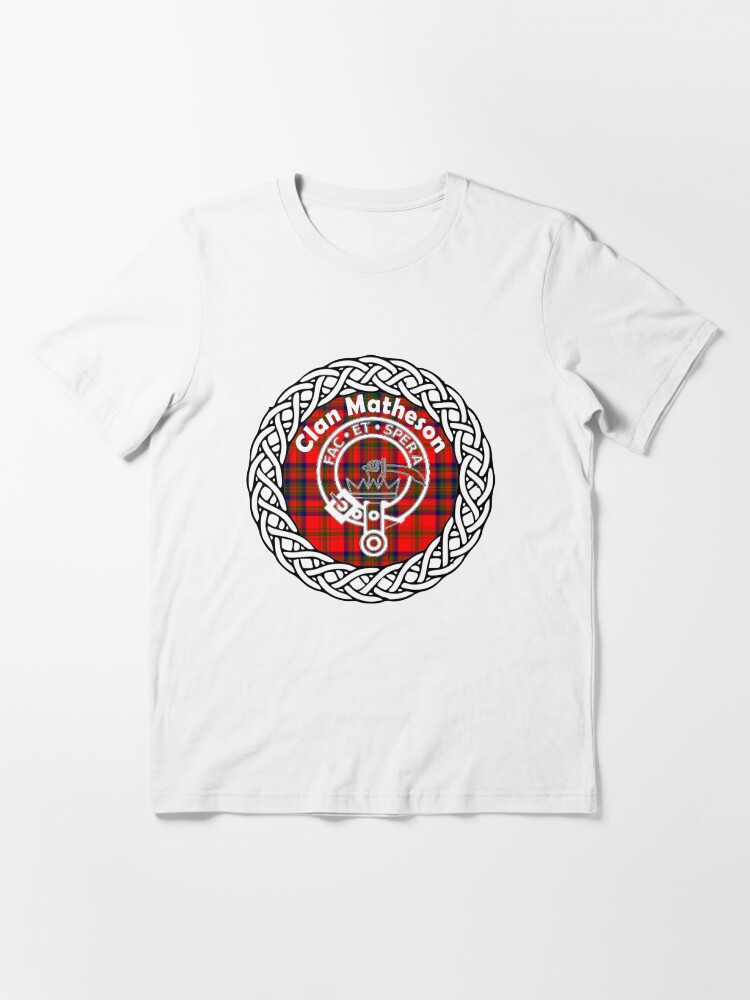 "Clan Matheson surname last name tartan crest badge" Tshirt for Sale