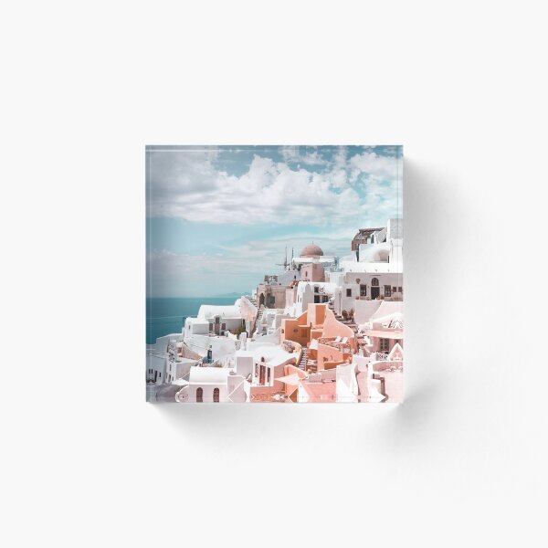 Santorini Oia Greece Acrylic Block