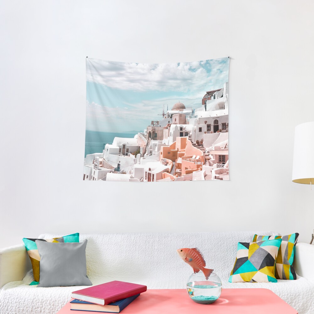 Santorini Oia Greece Tapestry