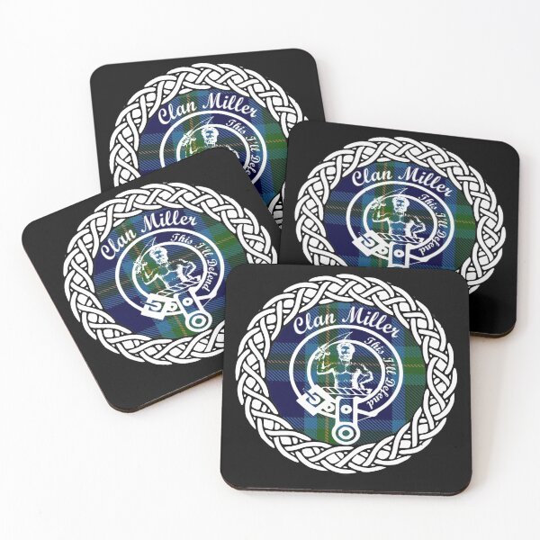 Item preview, Clan Miller surname last name tartan crest badge designed and sold by BagTown Clans.