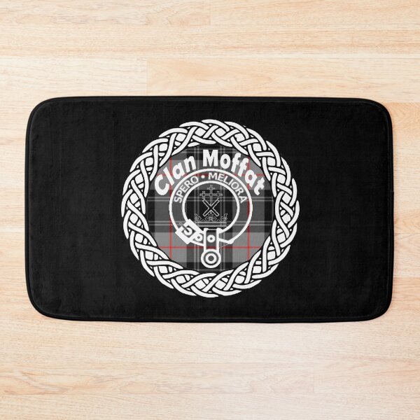 Item preview, Clan Moffat surname last name tartan crest badge designed and sold by BagTown Clans.