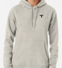 Tesla Motors T Logo Sticker Elon Musk Pullover Hoodie