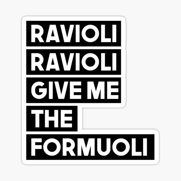 Pegatina «SpongeBob SquarePants - Ravioli, ravioli, dame el formuoli ...