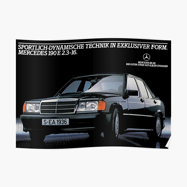 MERCEDES BENZ 190E 2.3-16 Póster