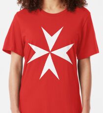 Cross of the Order of St. John. MALTA, MALTESE. Slim Fit T-Shirt