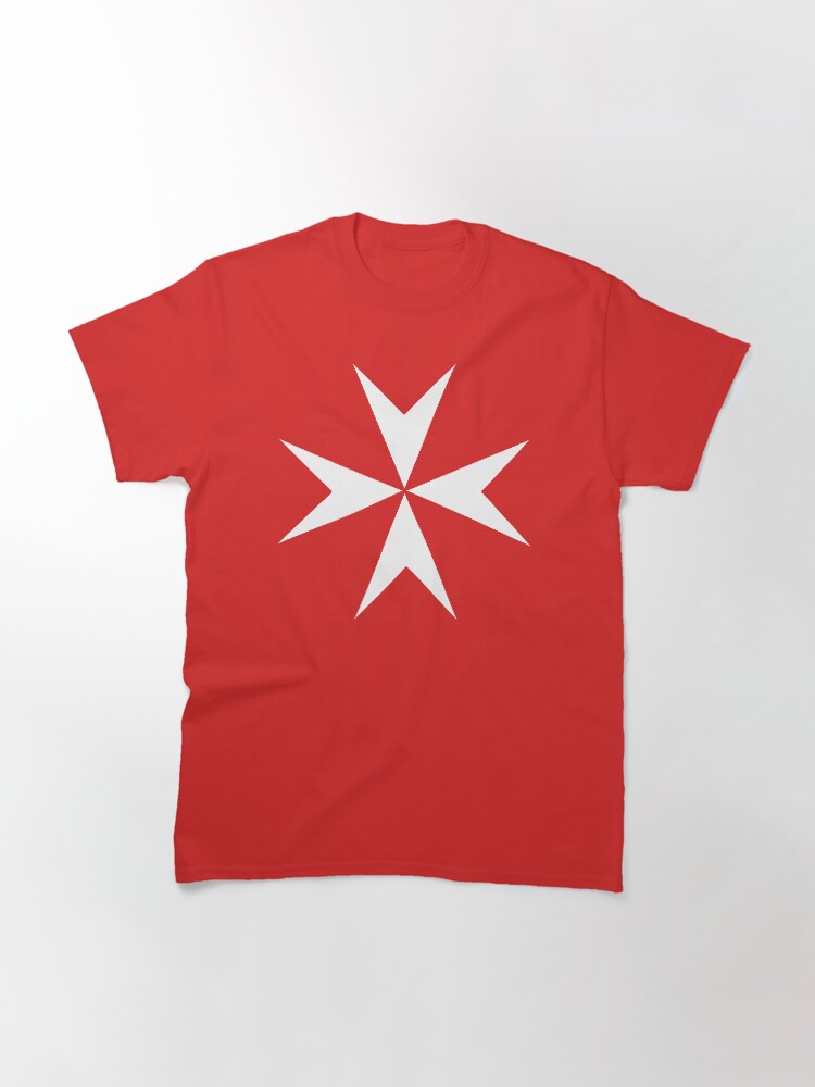 Alternate view of Cross of the Order of St. John. MALTA, MALTESE. Classic T-Shirt