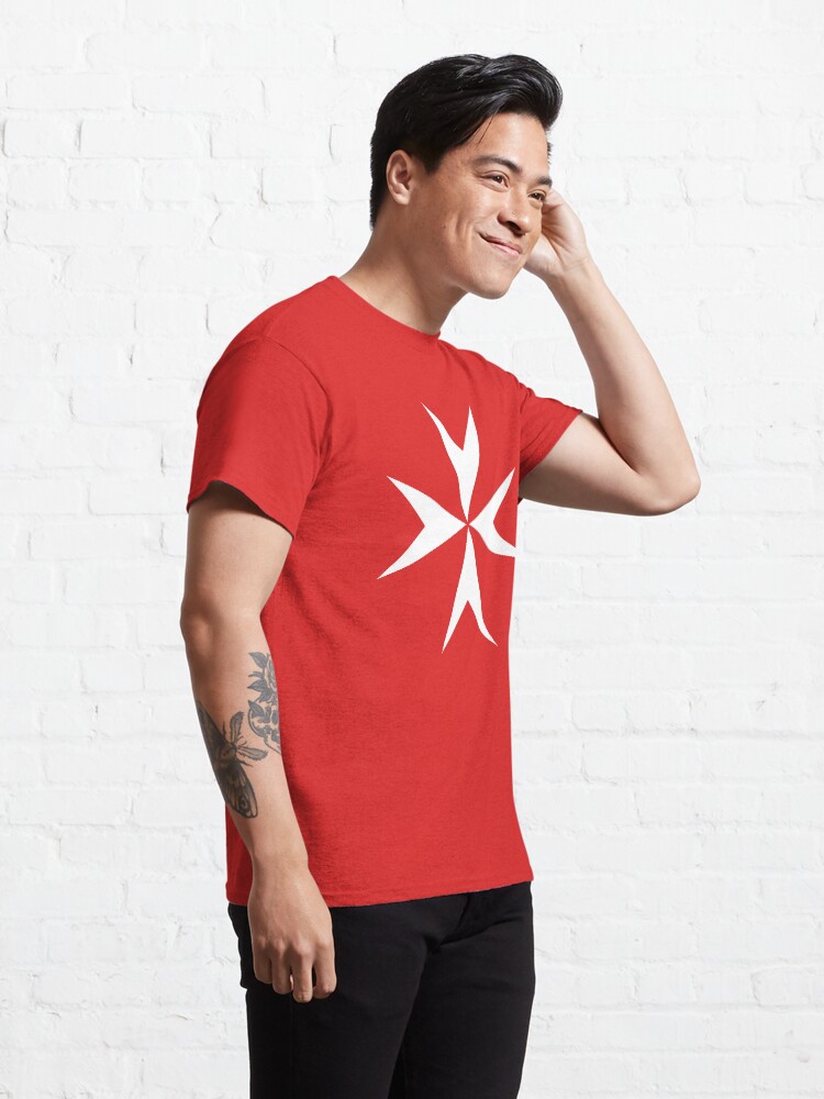Alternate view of Cross of the Order of St. John. MALTA, MALTESE. Classic T-Shirt
