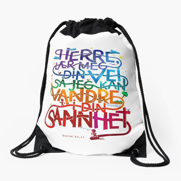 Herre lær meg din vei Drawstring Bag