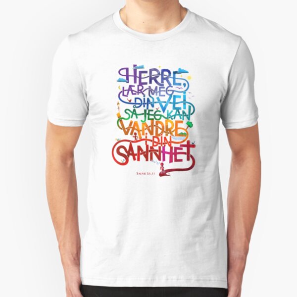 Herre lær meg din vei Slim Fit T-Shirt
