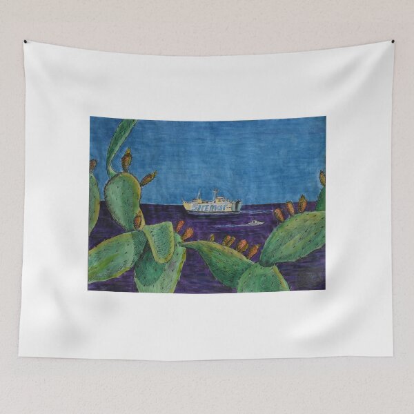Item preview, Watercolor sketch from the port area of Palermo, Sicily designed and sold by Igor Pozdnyakov.
