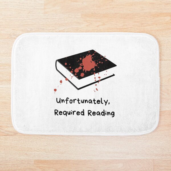 Unfortunately Required Reading Logo Bath Mat
