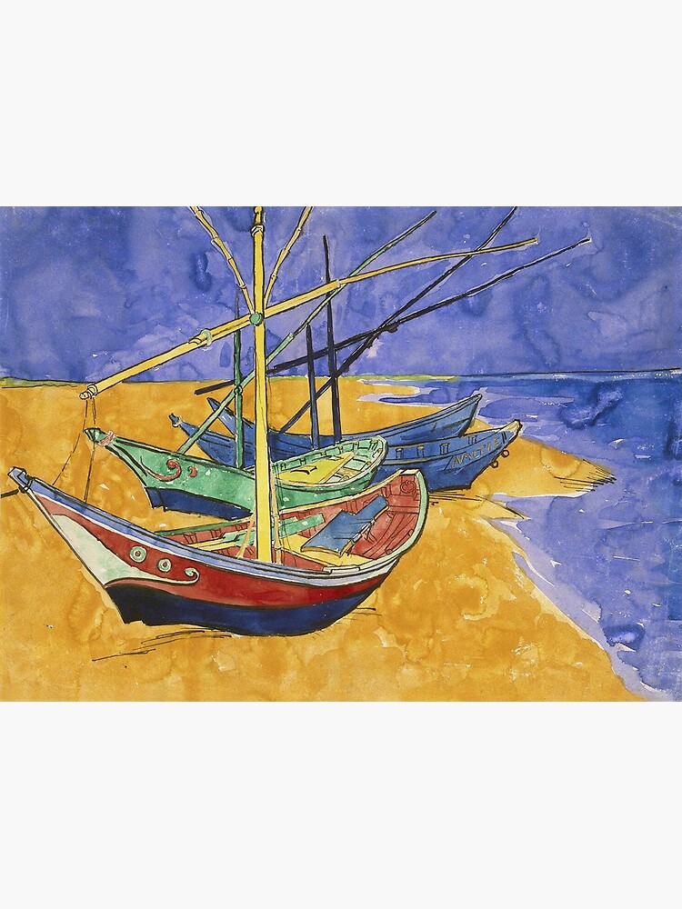Vincent van Gogh - Fishing Boats on the Beach at Saintes - Maries  Art  Print for Sale by vakashop