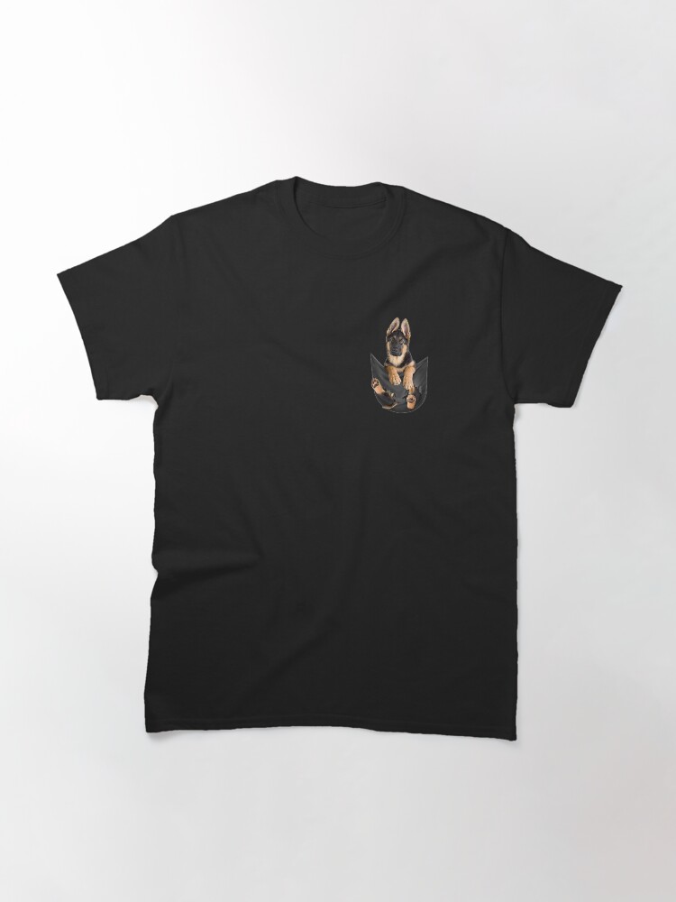 Alternate view of German Shepherd In Pocket Funny Dog Lover Classic T-Shirt