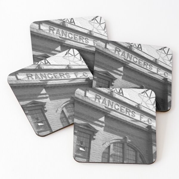 Ibrox Black and white Coasters (Set of 4)