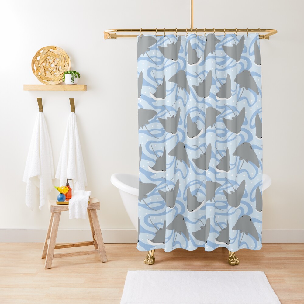 Stingrays - Cownose Ray - Sticker Pack Shower Curtain