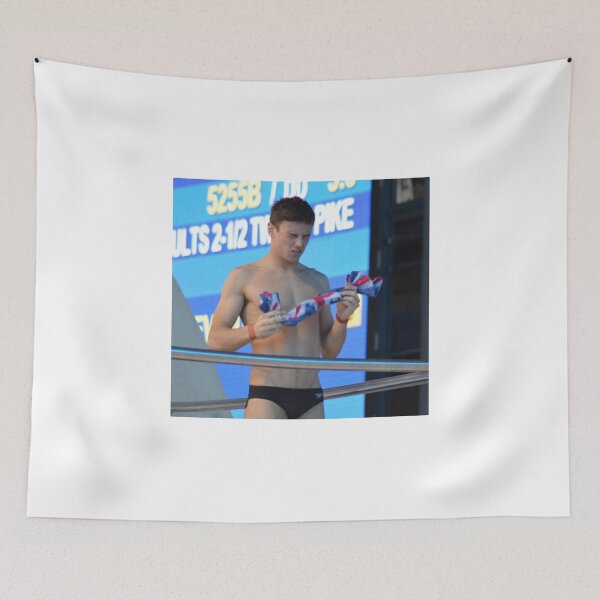 Item preview, Tom Daley 2016 with GB towel - eyes closed designed and sold by Katonym.