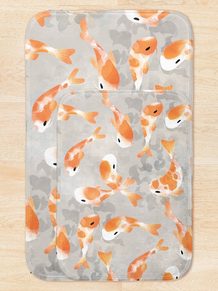 Alternate view of Japanese Koi Fish Bath Mat