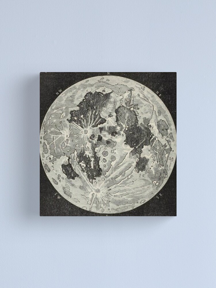 Alternate view of Vintage Moon Map Canvas Print