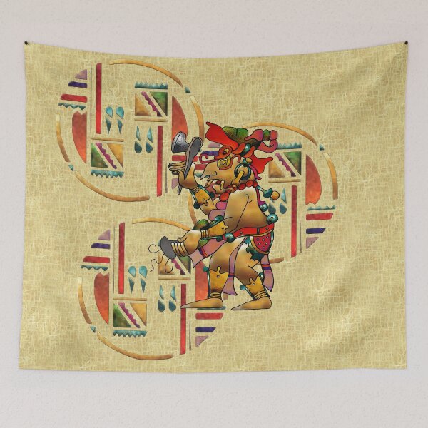 Item preview, Tribal God War Dance Folk Art designed and sold by bohemianbound.