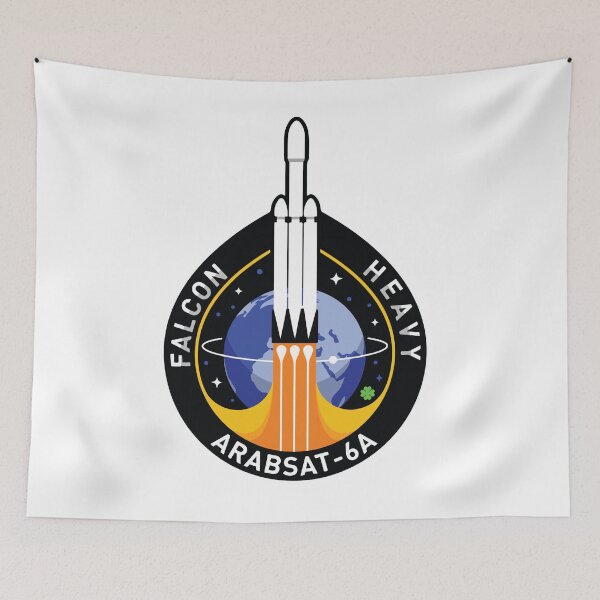 Item preview, Space X Mission Patch - Falcon Heavy Arabsat-6A  designed and sold by awildanon.