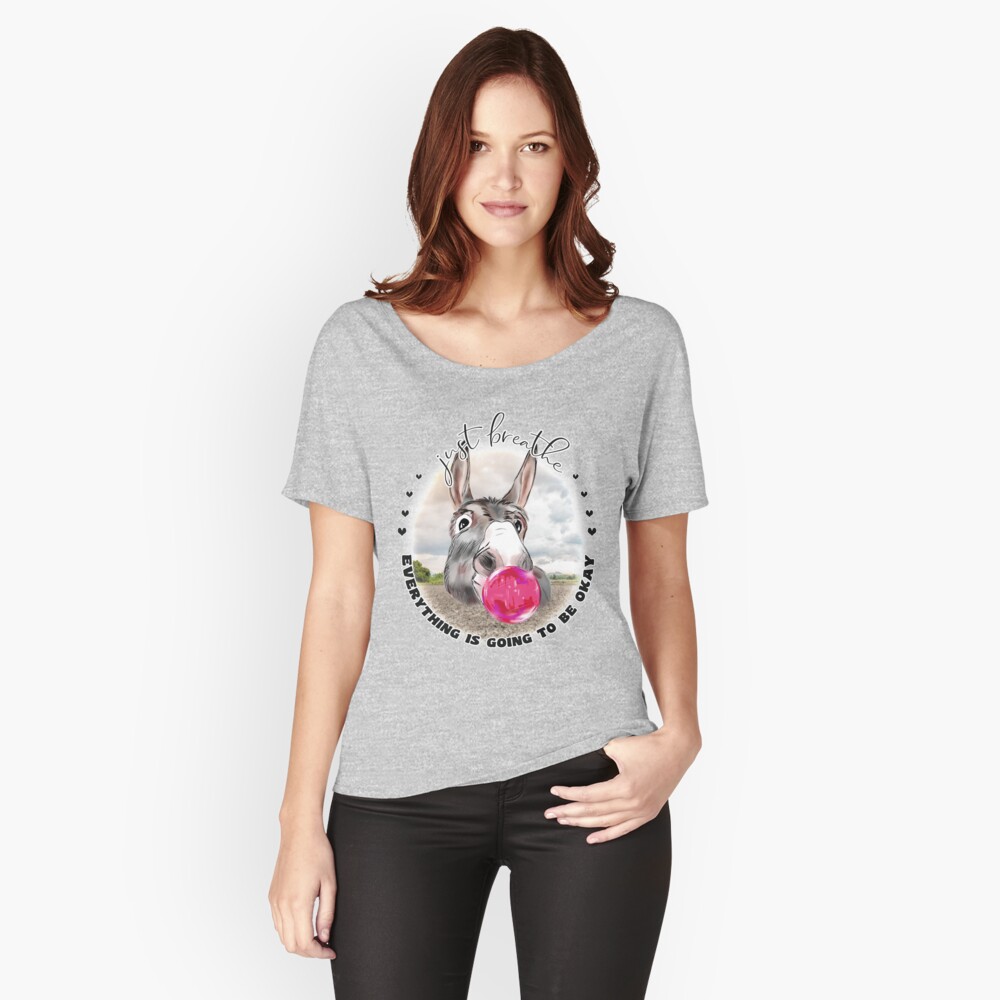 Just Breath Donkey Bubblegum Relaxed Fit T-Shirt