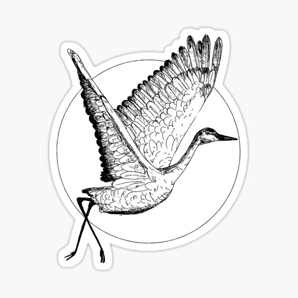 Japanese Crane Bird Drawing Red Stylized Stock Illustration 1178765005 |  Shutterstock