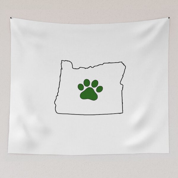 Item preview, Oregon State Outline with Pawprint! designed and sold by savebeesplease.