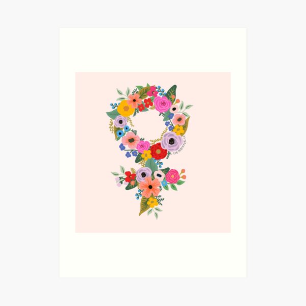 Floral Feminist - The Peach Fuzz Art Print