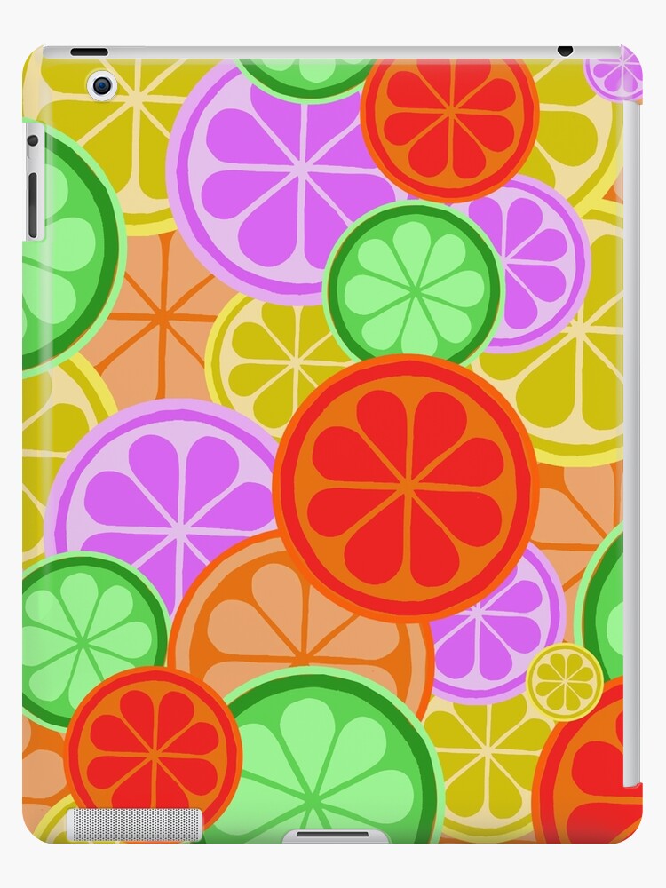 Citrus Explosion Oranges Lemons Manderins And Grapefruit In A Vibrant Artwork Ipad Case Skin By Ozcushionstoo Redbubble